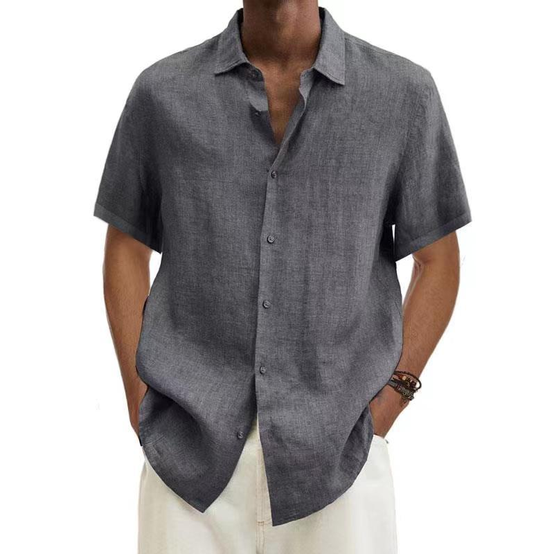 Walter – Men’s Short Sleeve Linen Shirt - Image 7