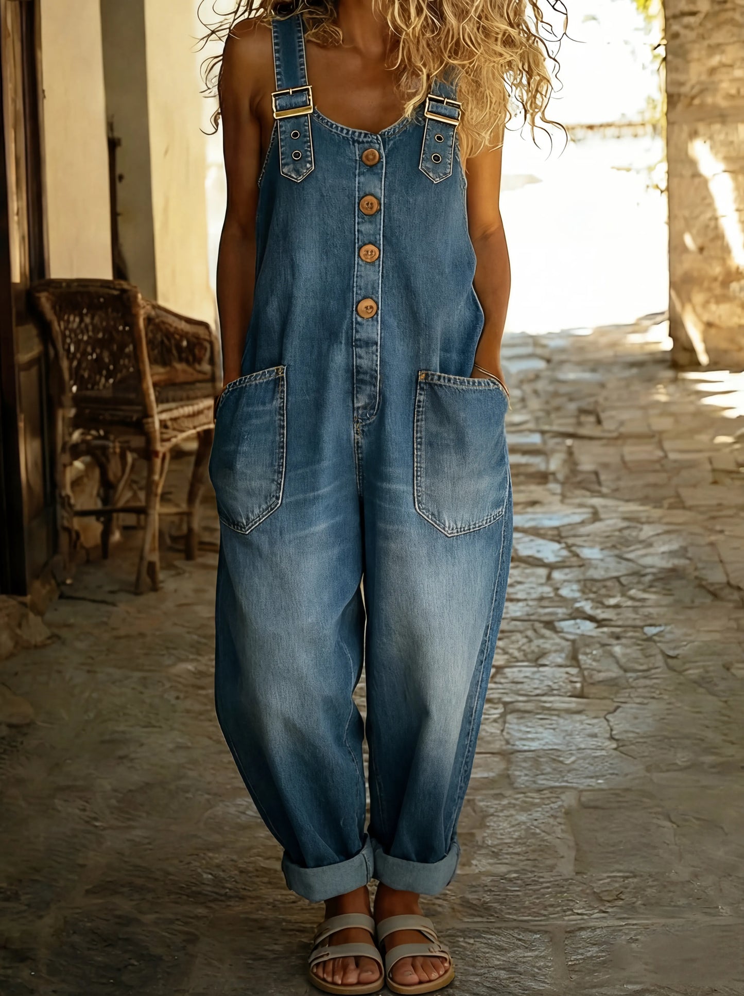 Karin – Casual Denim Overalls for Women - Image 1