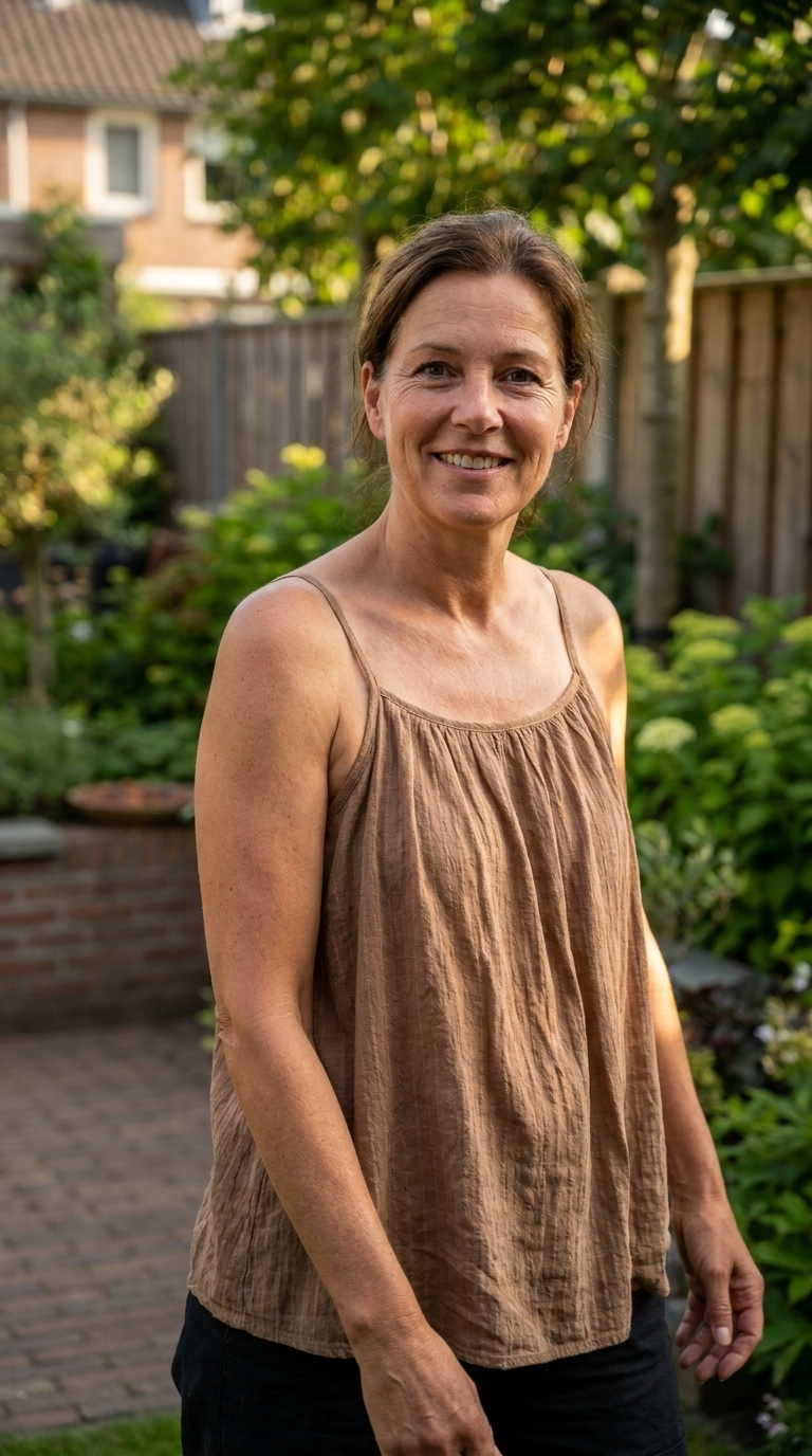 Verena – Casual Camisole with Pleats Blouse - Image 3