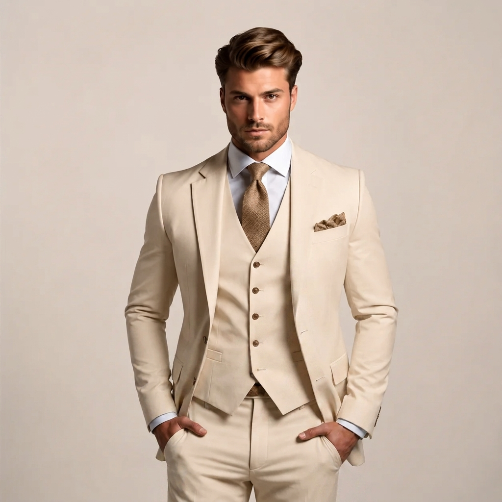 Garnitur męski trzyczęściowy damski slim fit z kamizelką - 5 - Livia-Moda