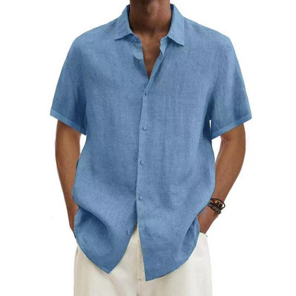 Walter – Men’s Short Sleeve Linen Shirt - Image 6