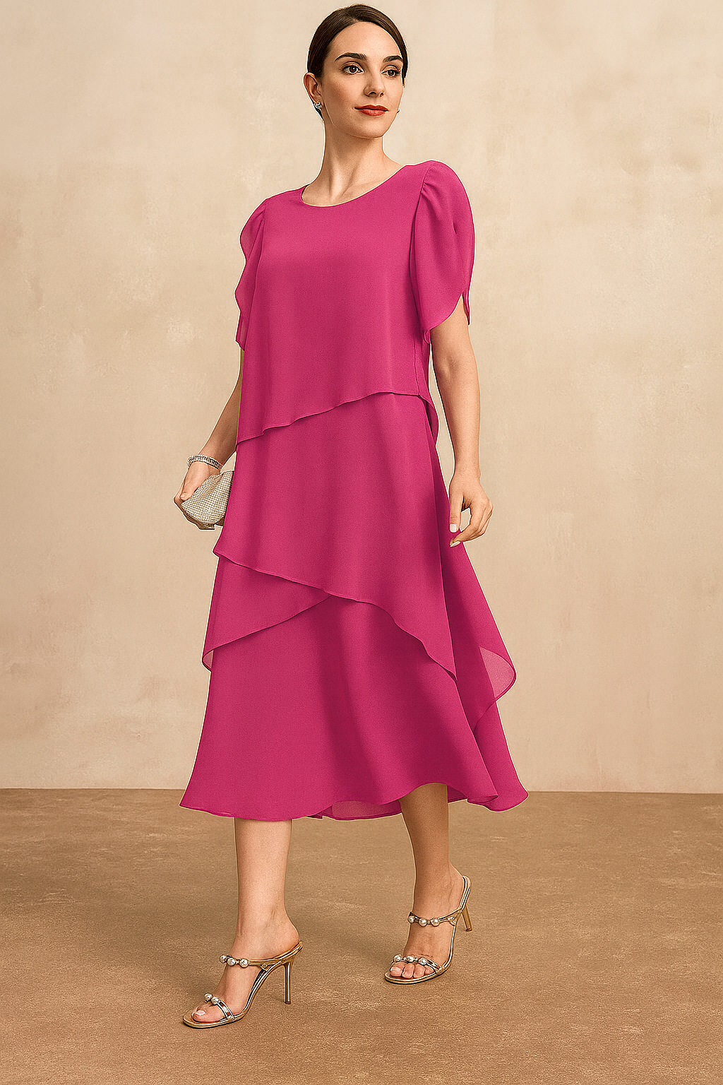 Luisa – Women Layered Chiffon Dress - Image 6