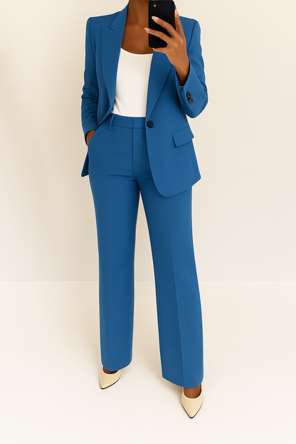 Doreen – Women Pantsuit Blazer Wide-Leg Set - Image 1