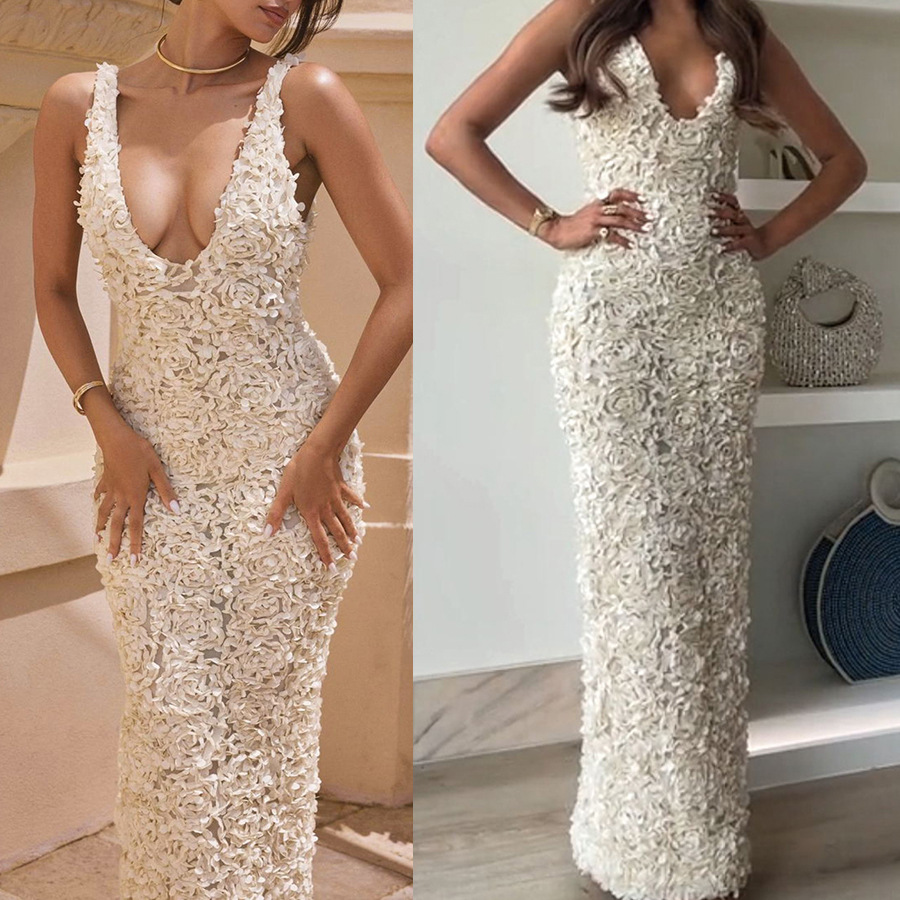 Stefanie – Wide Straps Ethereal Lace Dress - Image 3