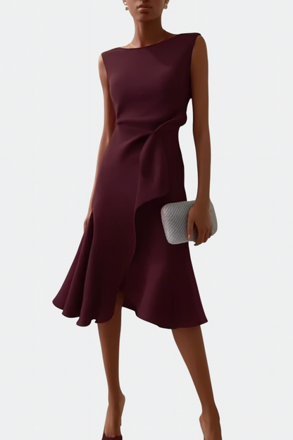 Lena – Asymmetrisches Abendkleid mit drapierten Einsätzen - Image 12