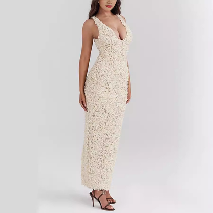 Stefanie – Wide Straps Ethereal Lace Dress - Image 7