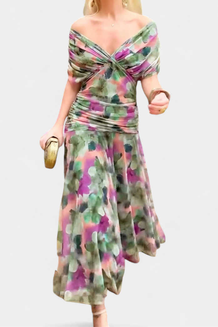 Frieda – Women Floral Print Evening Dress - Image 2