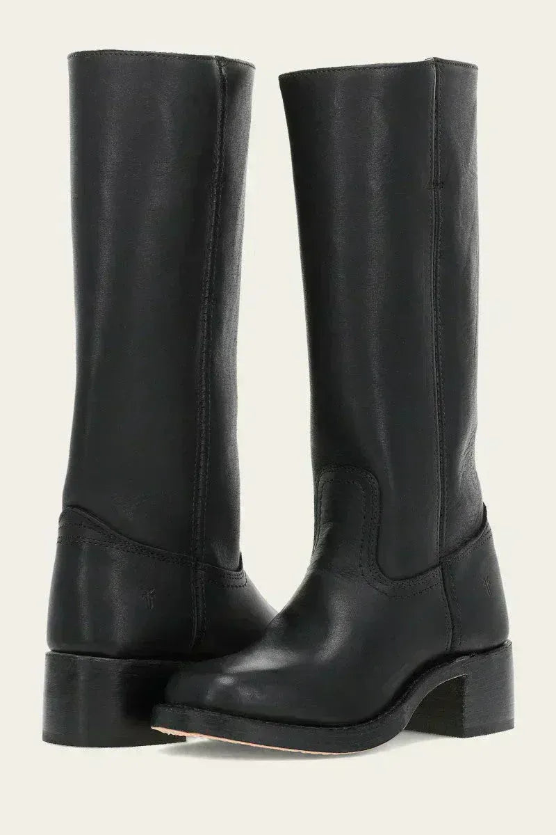 Damskie buty do kolan, elegancki krój z grubym obcasem | L&V - 3 - Livia-Moda