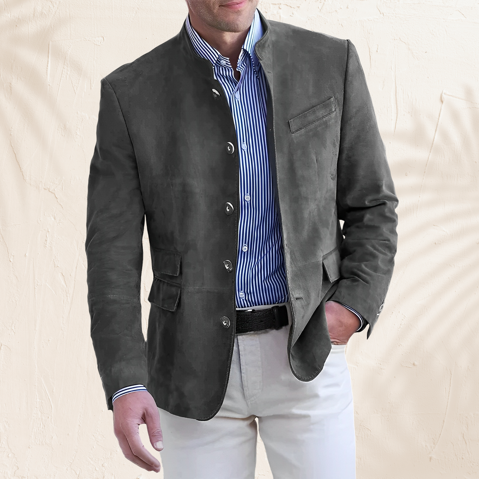Georg – Autumn jacket with button placket for Men - Image 2