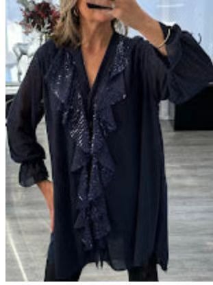 Sarah – Elegancka bluzka z falbanami