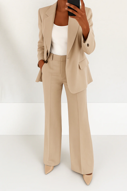 Doreen – Women Pantsuit Blazer Wide-Leg Set - Image 3