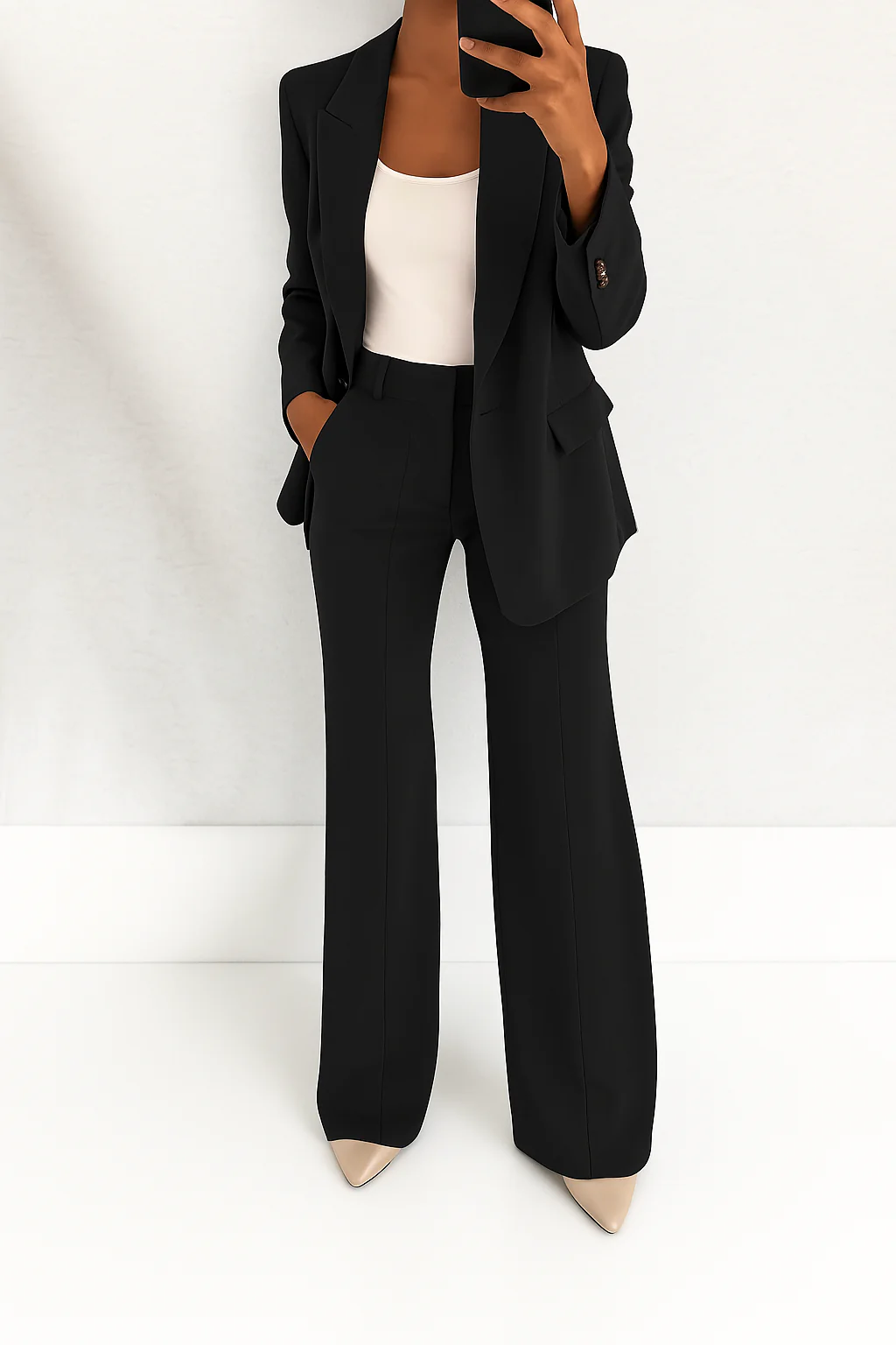 Doreen – Women Pantsuit Blazer Wide-Leg Set - Image 6