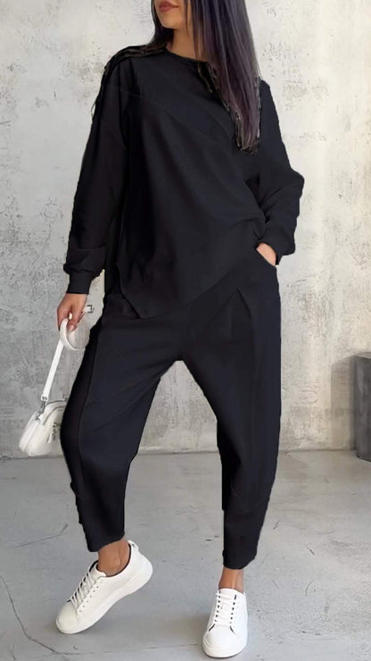 Magda – Damski Komplet Dresowy Oversize z Luźną Bluza i Spodniami