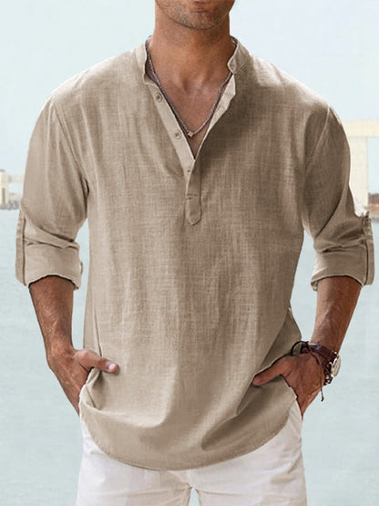 Markus – Casual Henley Summer Shirt Shirt for Men - Image 14