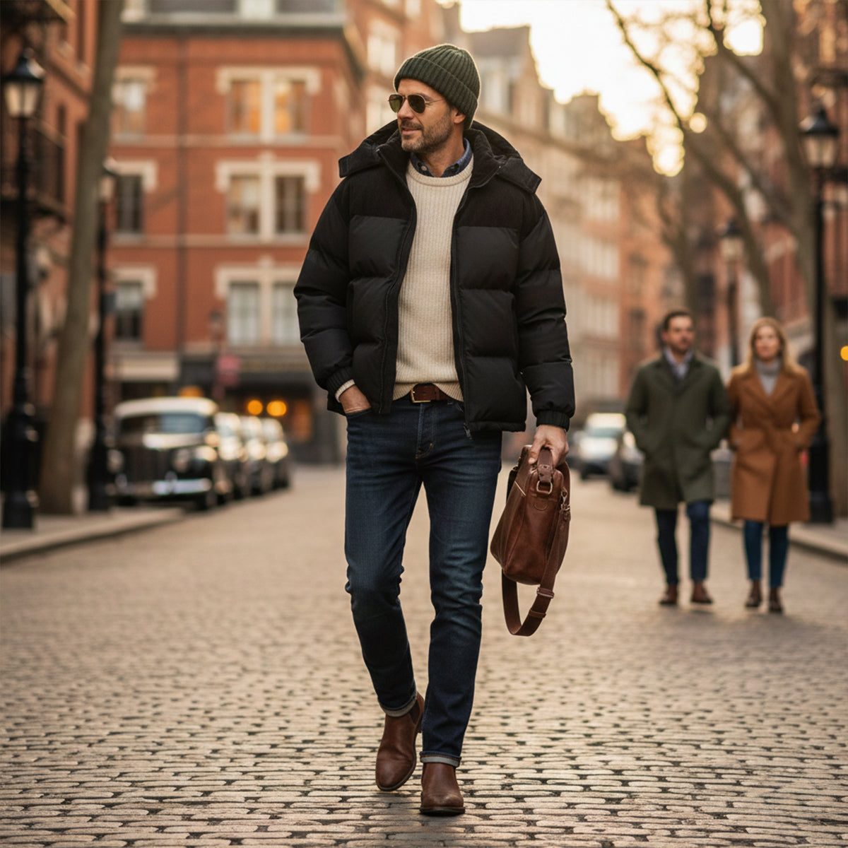 Daniel – Ocieplana kurtka puchowa z kapturem męska