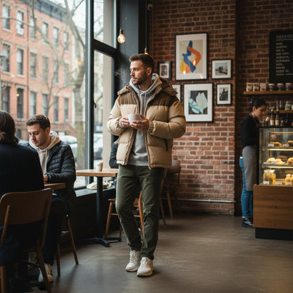 Daniel – Ocieplana kurtka puchowa z kapturem męska