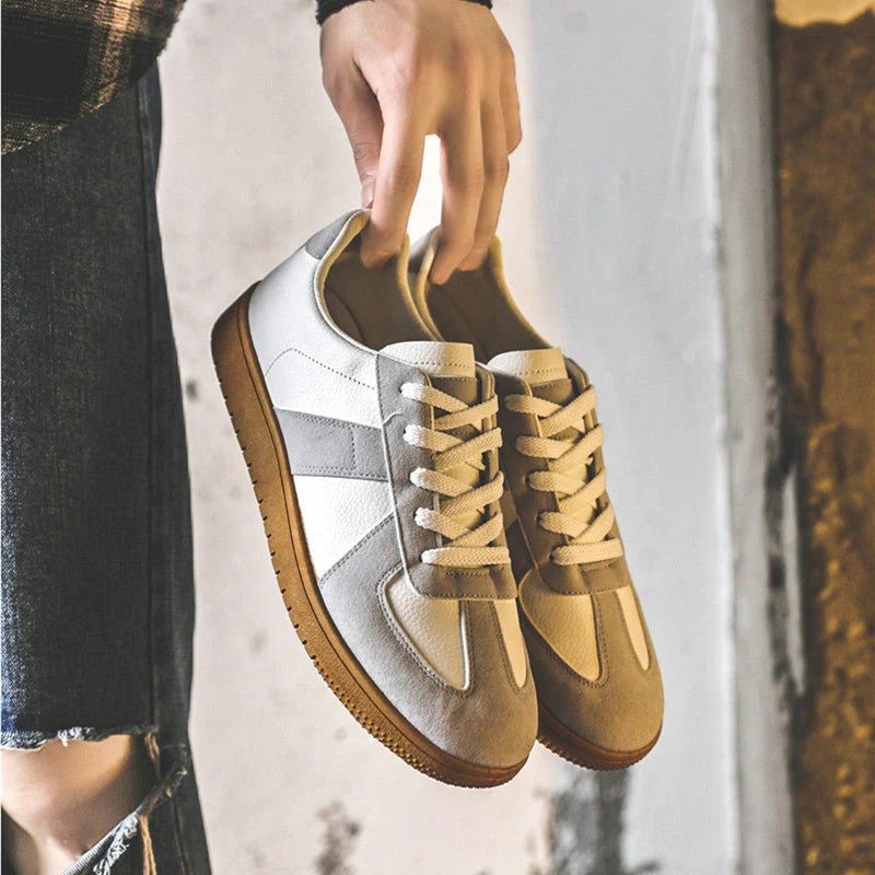 Adrian – Męskie Sneakersy Klasyczne z Kontrastową Podeszwą