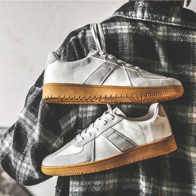 Adrian – Męskie Sneakersy Klasyczne z Kontrastową Podeszwą