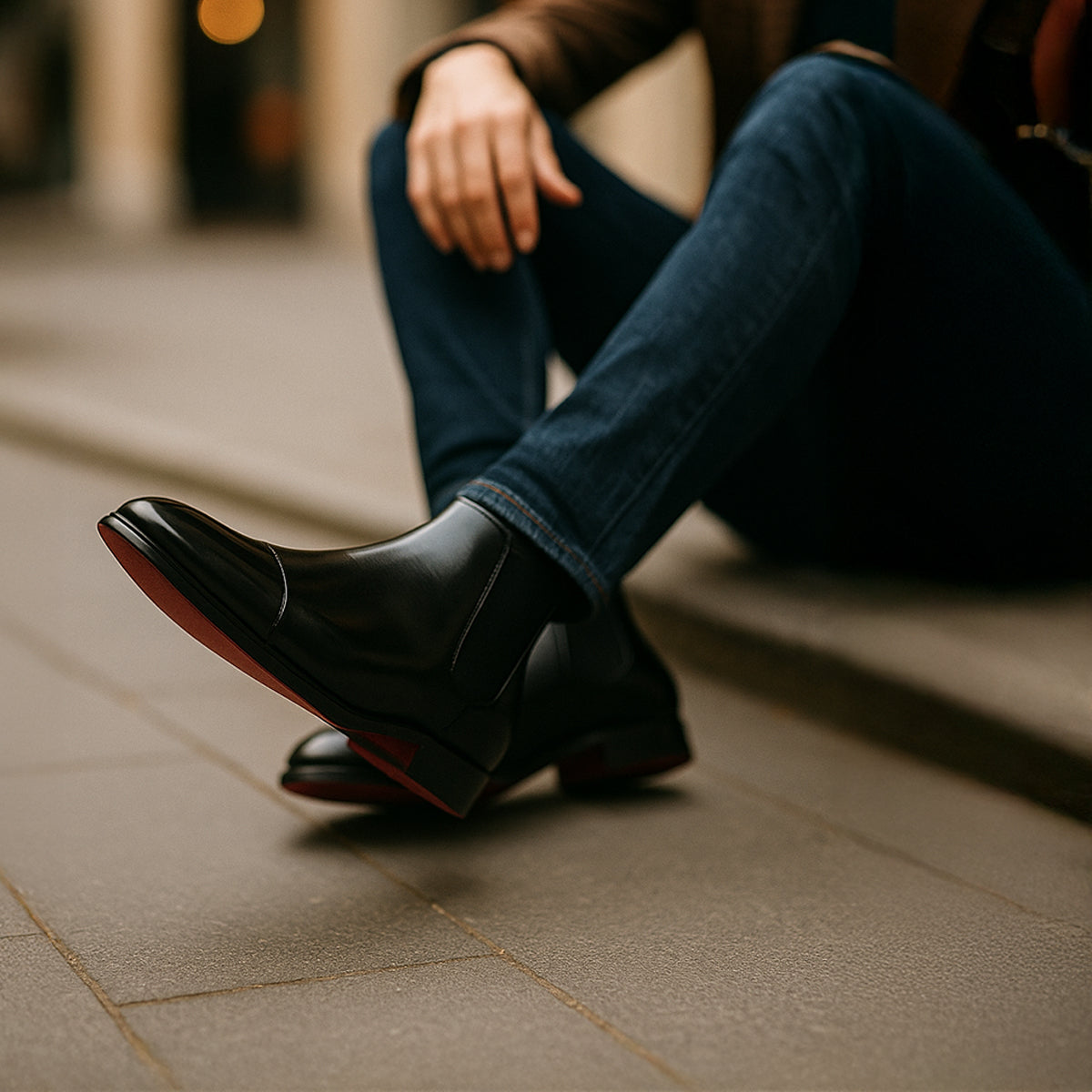 Daniel – Eleganckie męskie botki skórzane typu Chelsea