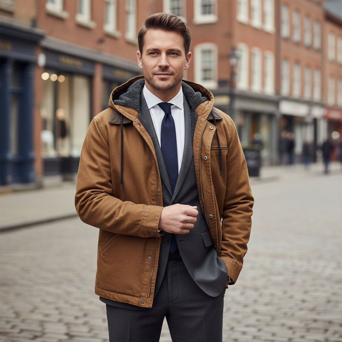 Iván – Miejska kurtka casual z kapturem męska