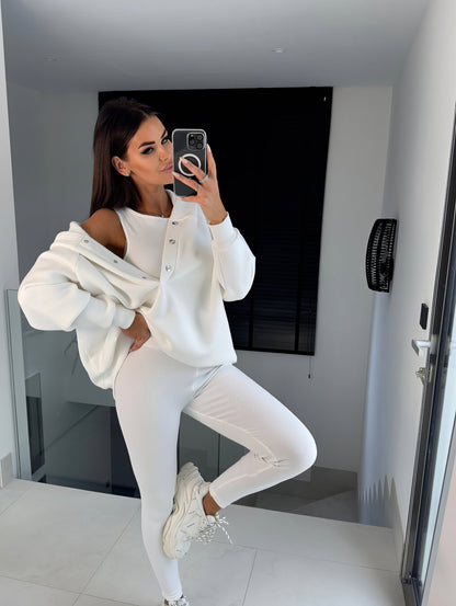 Lena – Damski Dres Dwuczęściowy z Bluzy Oversize i Legginsów