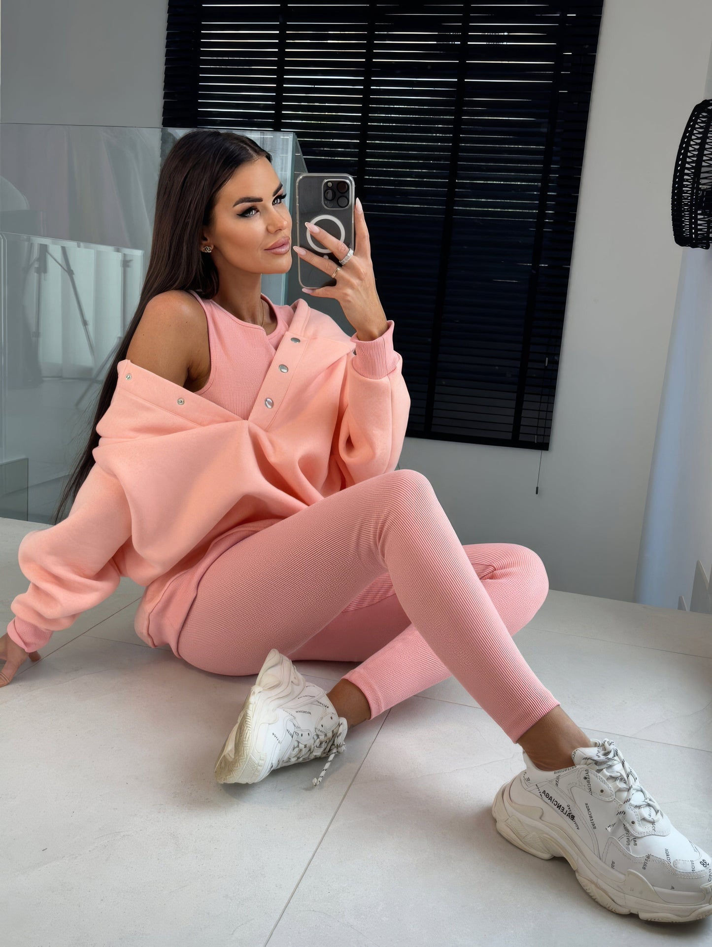 Lena – Damski Dres Dwuczęściowy z Bluzy Oversize i Legginsów