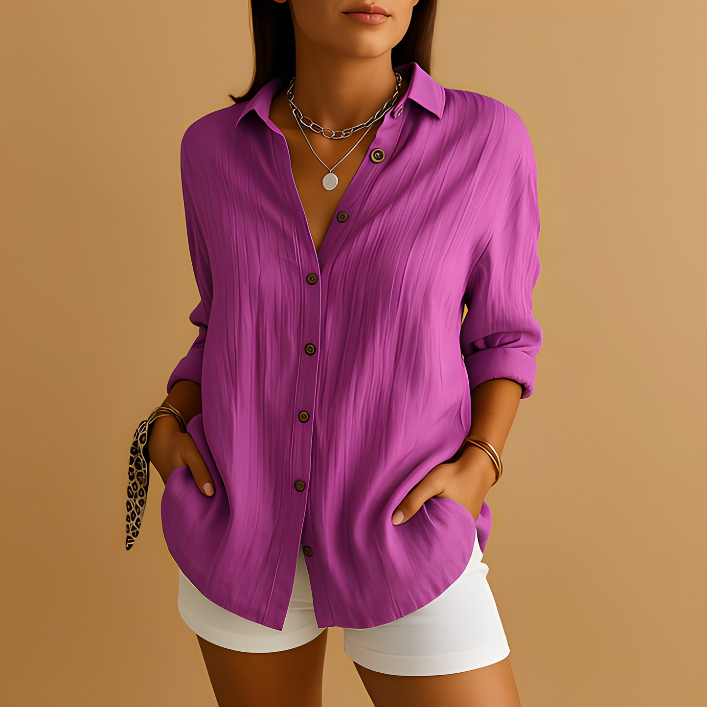 Isabel – Zwiewna Bluzka Damska z Długim Rękawem