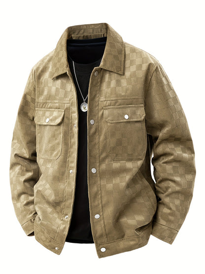 Luis – Checkered Suede Jacket - Image 6