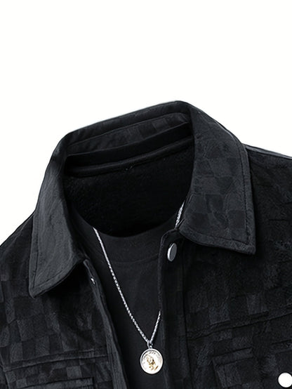Luis – Checkered Suede Jacket - Image 4