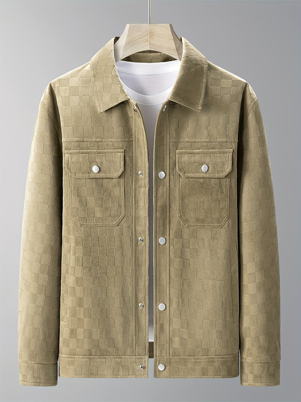 Luis – Checkered Suede Jacket - Image 7