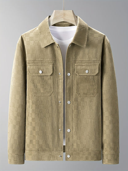Luis – Checkered Suede Jacket - Image 7
