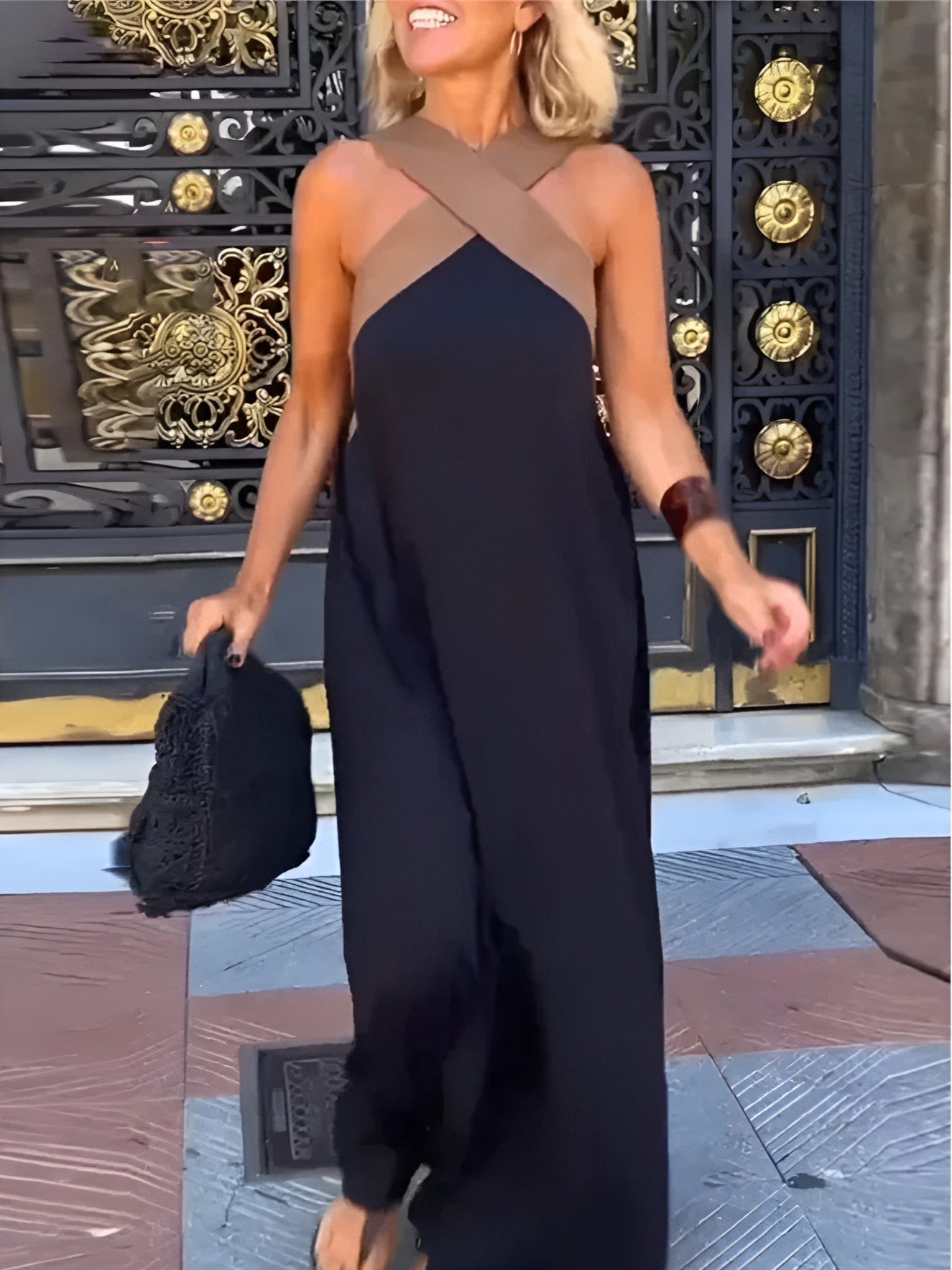 Emma – Women Breathable Crossed Maxi Dress - Image 1