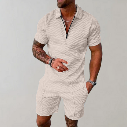 Luca – Męski zestaw polo i szortów o nowoczesnym, casualowym stylu