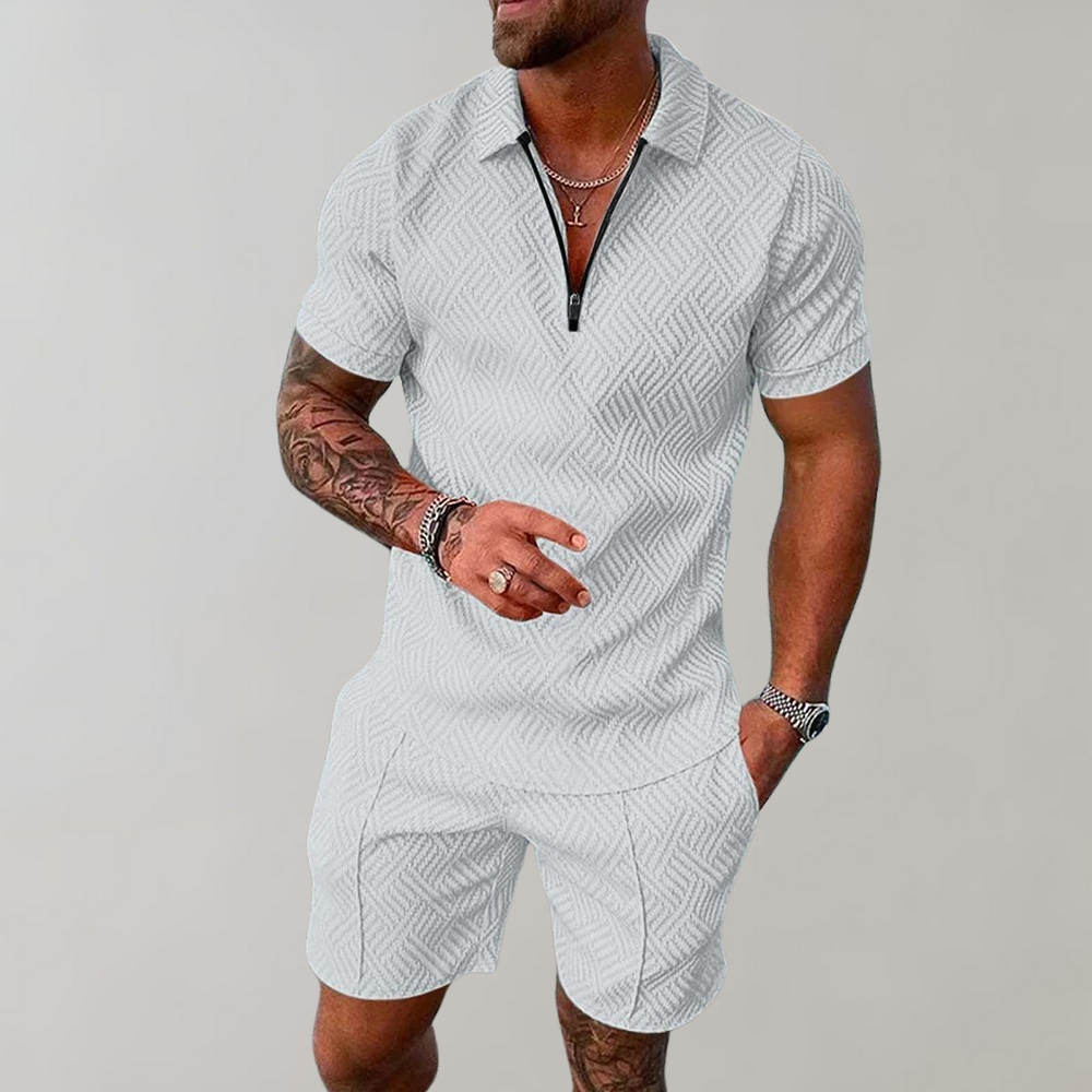 Luca – Męski zestaw polo i szortów o nowoczesnym, casualowym stylu