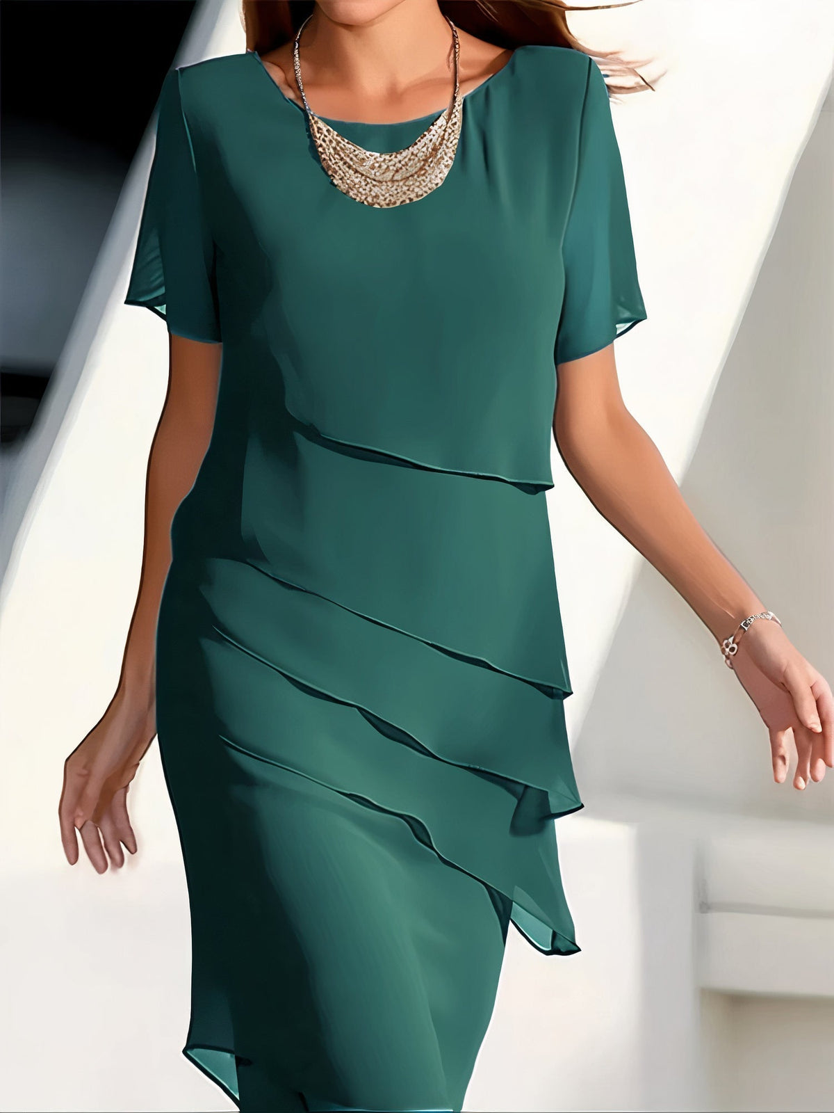 María – Elegancka sukienka damska midi na wyjątkowe okazje
