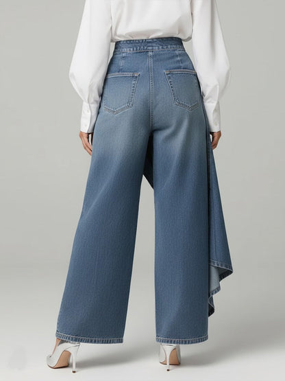 Maya – Stylish high-waisted wide-leg jeans for Women - Image 2
