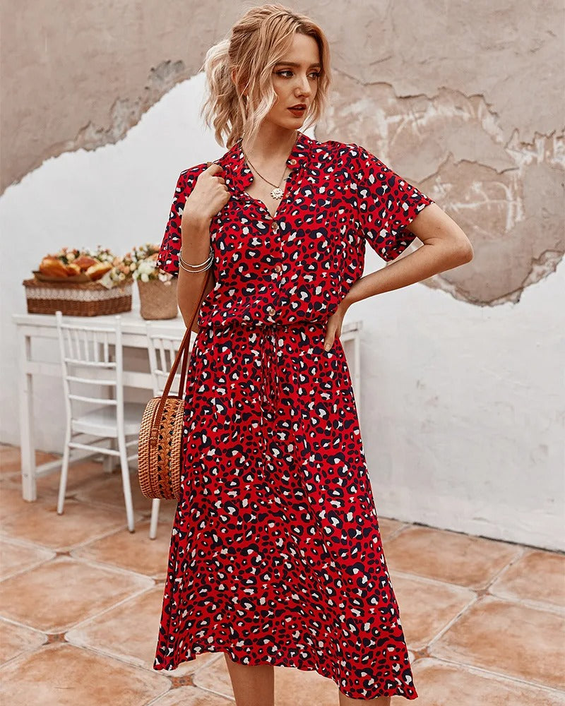 Gerda – Women Printed Midi Dress - Image 6
