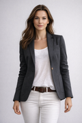 Damska marynarka o kroju Tailored-Fit z opadającym klapem - J&B; - 3 - Livia-Moda
