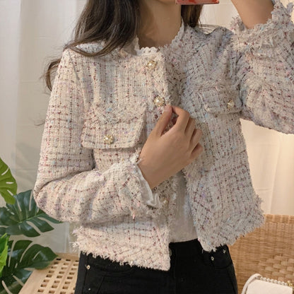 Karina – Women Tweed Effect Blazer - Image 1