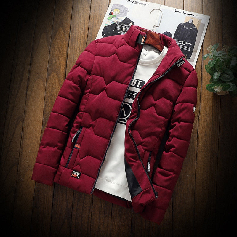 Pikowana kurtka męska o kroju slim fit z zamkiem błyskawicznym - J&B; - 1 - Livia-Moda
