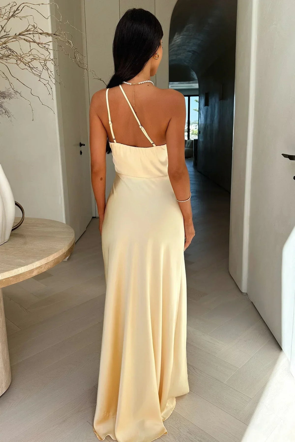 Marlene – Elegant Asymmetric Wedding Guest Dress - Image 4