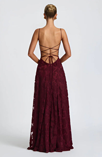 Claudia – Elegant Wedding Guest with Thin Straps Dress - Image 6