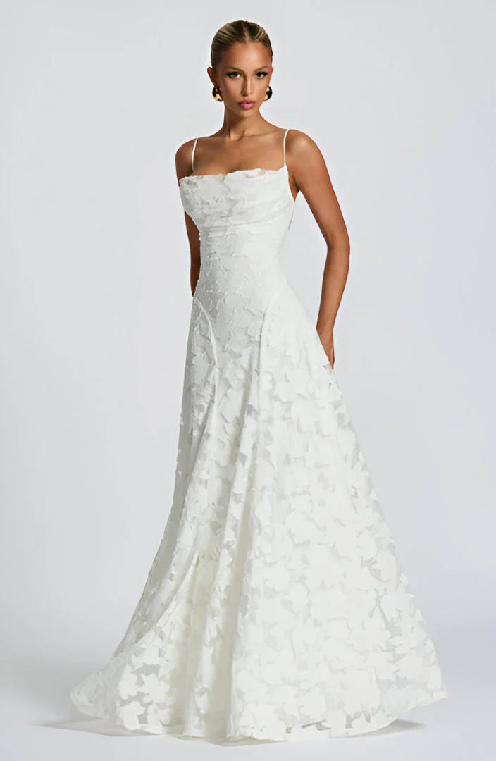 Claudia – Elegant Wedding Guest with Thin Straps Dress - Image 7