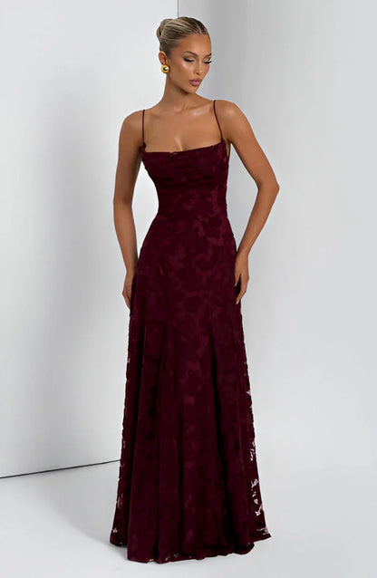 Claudia – Elegant Wedding Guest with Thin Straps Dress - Image 4