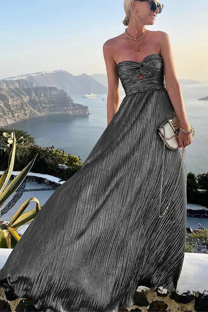 Ingrid – Elegant Strapless Wedding Guest Dress - Image 8