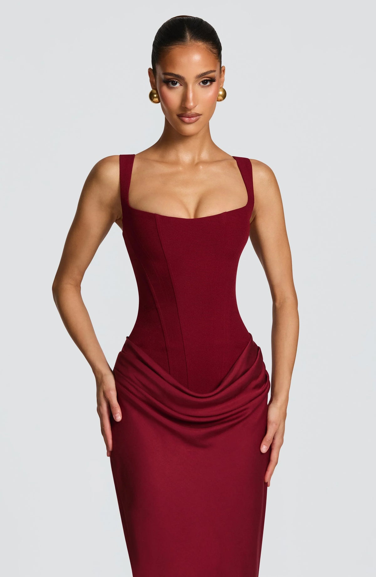Sabine – Long Fitted Wedding Guest Dress - Image 12