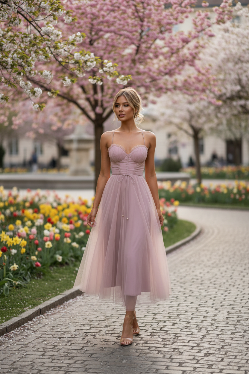 Annika – Women Tulle Midi Dress - Image 4