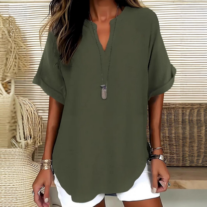 Nadine – Chic Lightweight V-neck Blouse - Image 6