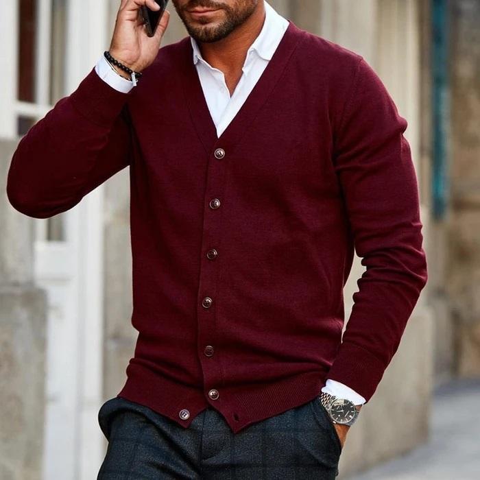 Stef Vest | Casual cardigan voor heren in de kleur Zwart voor heren in stijl geschikt voor alle seizoenen.