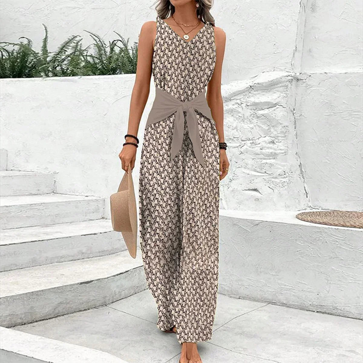 Josefine – Elegant Chic Tie Detailed Jumpsuit - Image 1